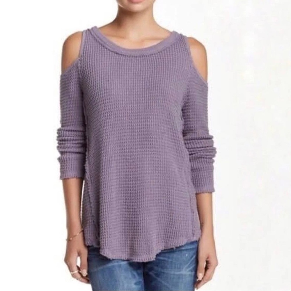 Free People Cold Shoulder Sweater